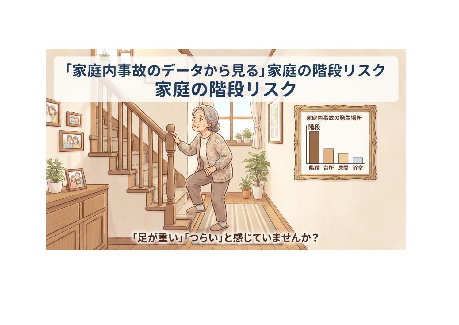 「家庭内事故のデータから見る」家庭の階段リスク｜日本最大級のいす式階段昇降機 専門サイト 階段昇降機.com