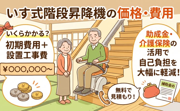 階段昇降機の価格・費用の目安｜本体・工事費・保守費の内訳と助成金｜日本最大級のいす式階段昇降機 専門サイト 階段昇降機.com